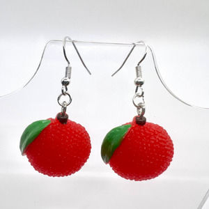 Apple Earrings - Fruit Earrings - Summer Earrings - Farm Earrings - Teacher Ear